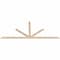 Ekena Millwork Saratoga Smooth Timber Gable Bracket, Douglas Fir, 108"W x 45"H x 1 1/2"D x 3 1/2"F, 10/12 Pitch GBW108X45X0204SAR00SDF - alternate 5